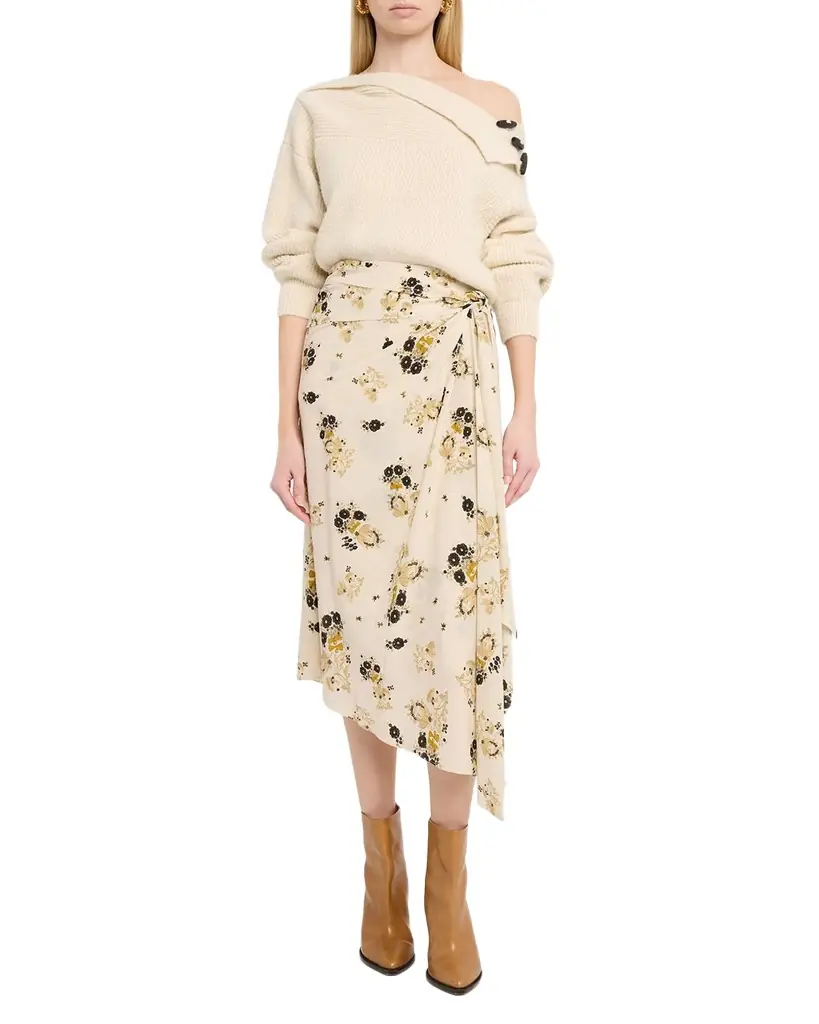 Isabel Marant Faniry Floral Asymmetric Silk Skirt | Image 1 Isabel Marant Faniry Floral Asymmetric Silk Skirt | Image 1