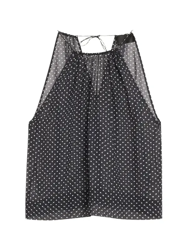 Nikki Silk Polka Dot Halter Top Nikki Silk Polka Dot Halter Top