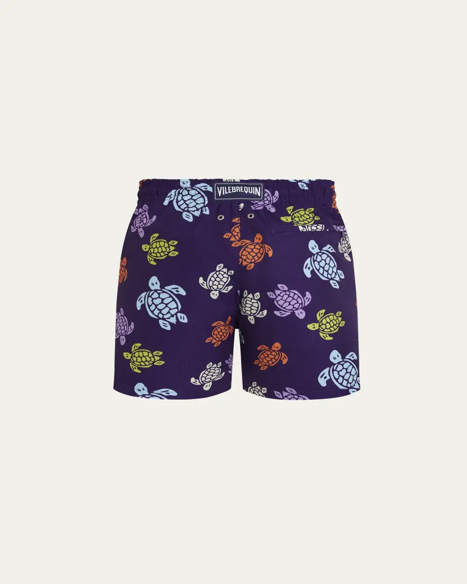Vilebrequin Men's Tortues Micro-Perforated Ultra-Light Swim Trunks | Thumbnail 4 Vilebrequin Men's Tortues Micro-Perforated Ultra-Light Swim Trunks | Thumbnail 4