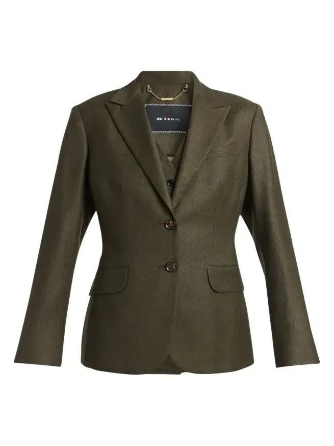 Metallic Wool Single-Breasted Jacket Metallic Wool Single-Breasted Jacket