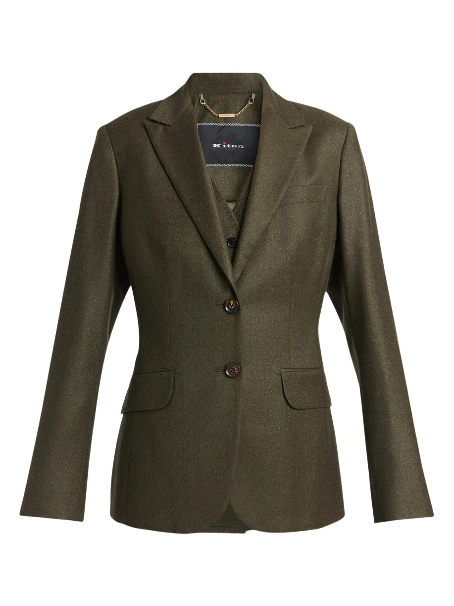 Metallic Wool Single-Breasted Jacket Metallic Wool Single-Breasted Jacket