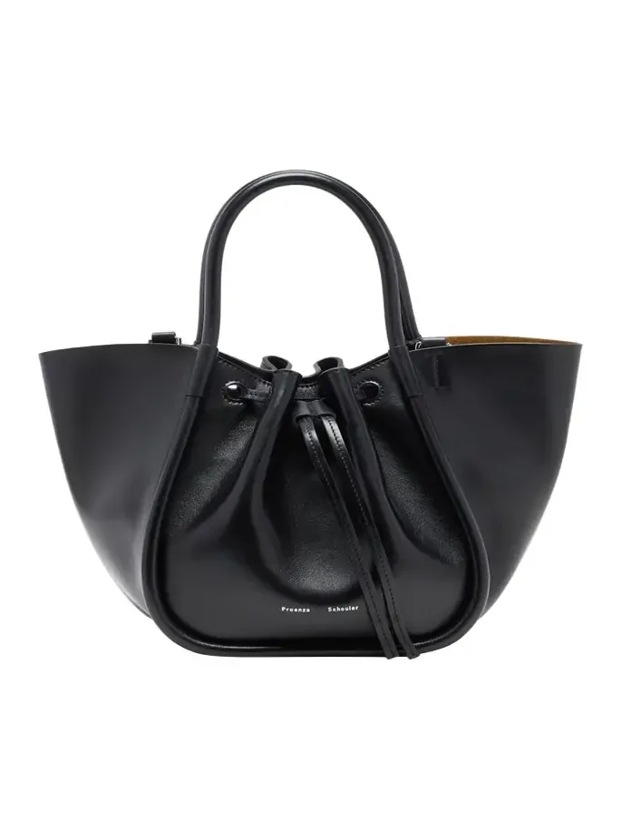 Small Ruched Leather Tote Bag Small Ruched Leather Tote Bag