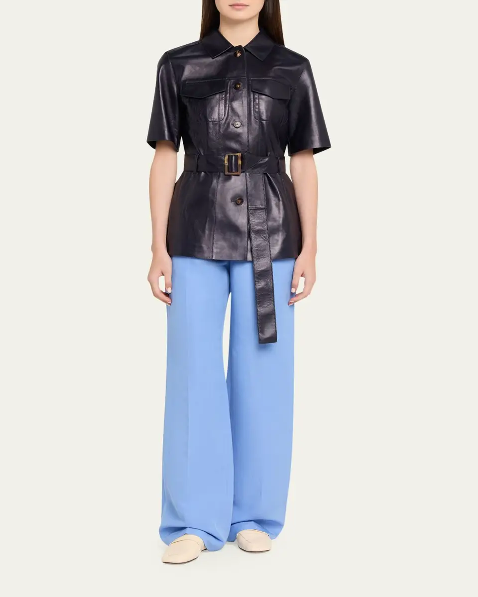 Lafayette 148 New York Belted Leather Jacket | Thumbnail 2 Lafayette 148 New York Belted Leather Jacket | Thumbnail 2