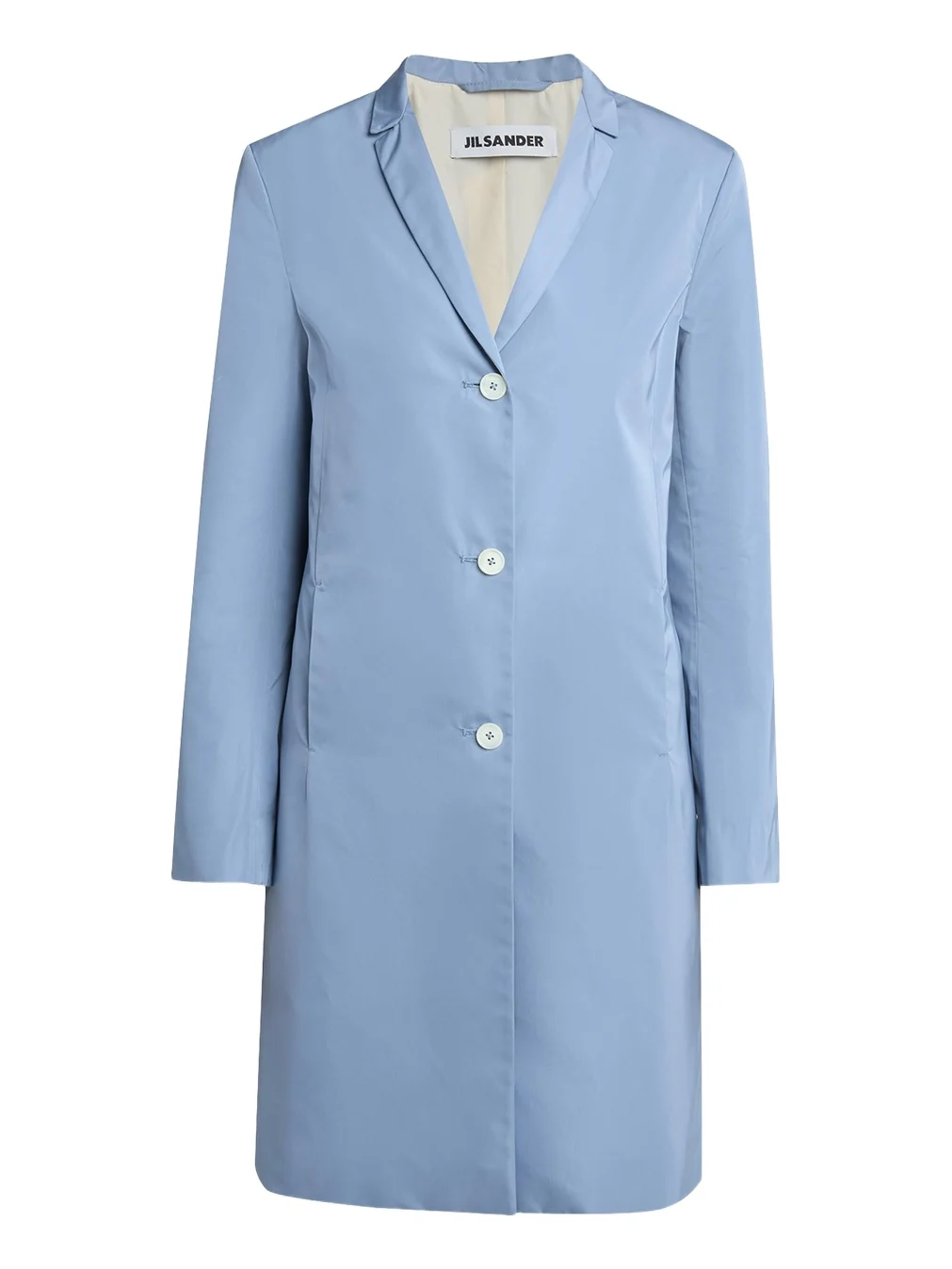 Silk-Blend Single-Breasted Long Coat Silk-Blend Single-Breasted Long Coat