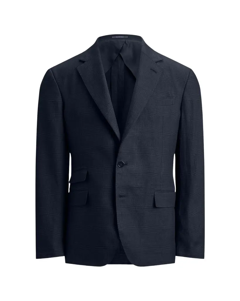 Men's Cotton and Cashmere Glen Plaid Single-Breasted Sport Coat Men's Cotton and Cashmere Glen Plaid Single-Breasted Sport Coat