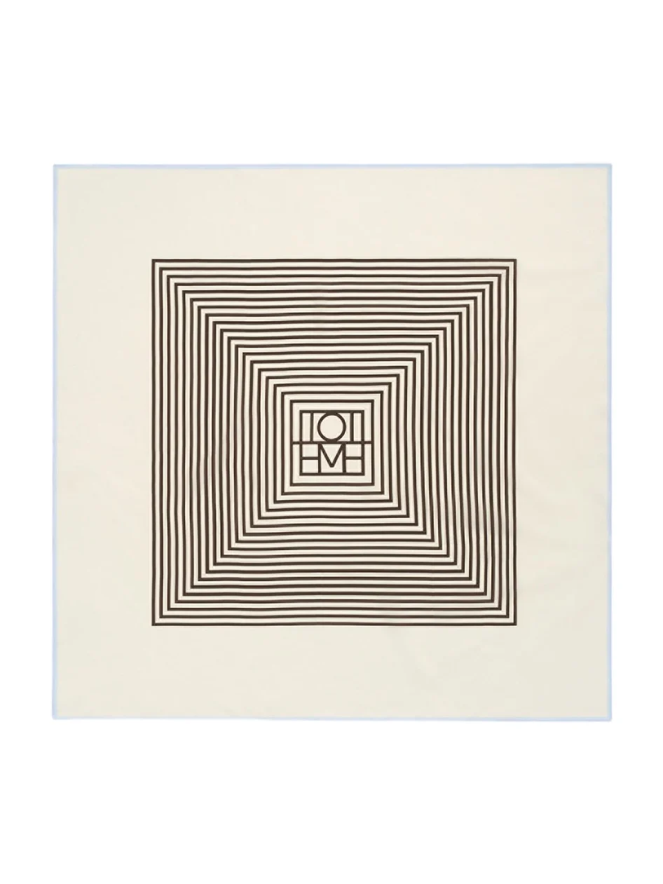 TOTEME Centered Monogram Silk Scarf