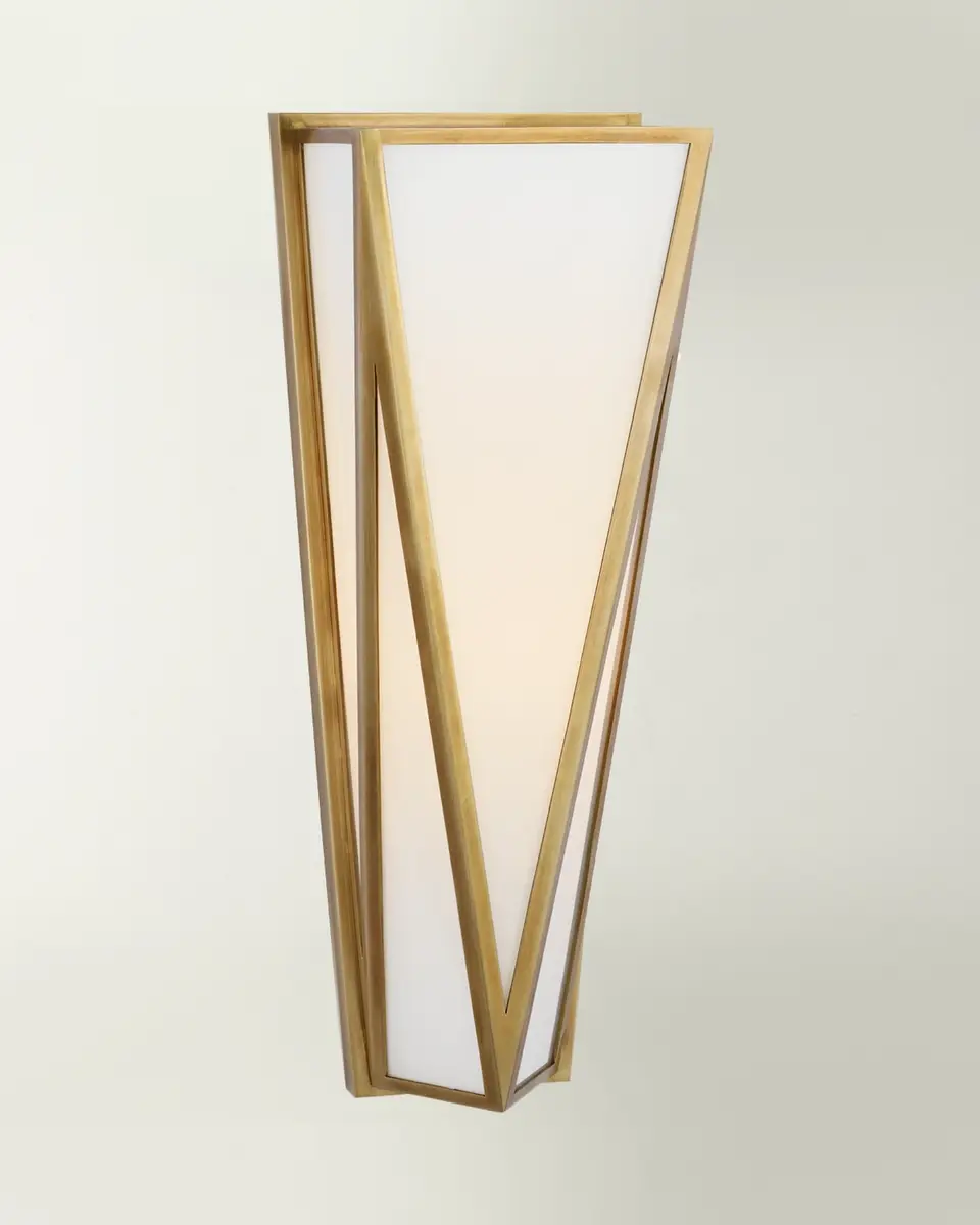 Visual Comfort Signature Lorino Medium Sconce In Bronze With White Glass By Julie Neill | Thumbnail 2 Visual Comfort Signature Lorino Medium Sconce In Bronze With White Glass By Julie Neill | Thumbnail 2