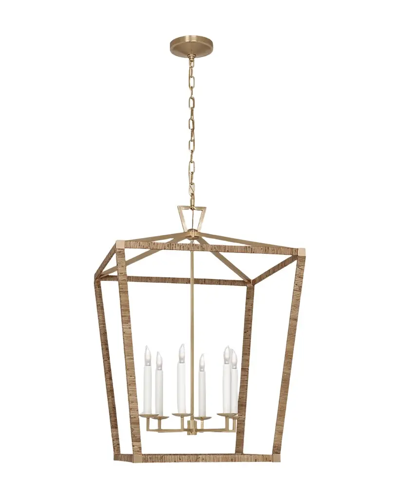 Visual Comfort Signature Darlana XL Rattan Wrapped Lantern by Chapman & Myers