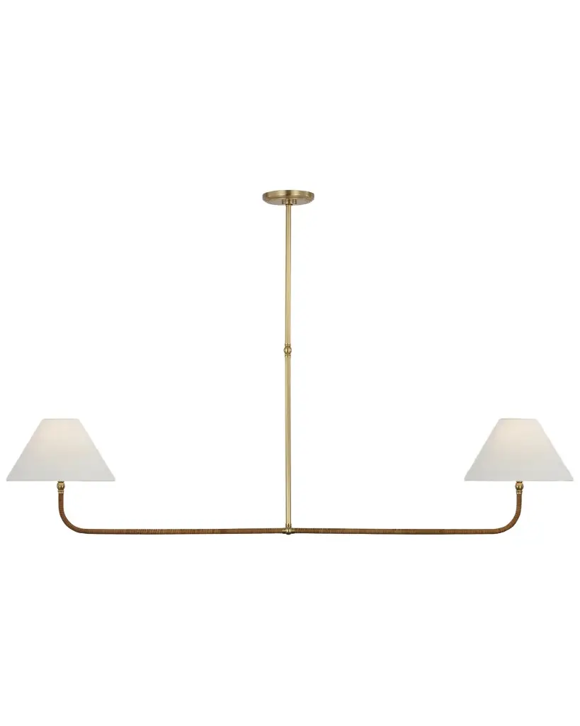Visual Comfort Signature Basden 63" 2-Light Linear Chandelier by Chapman & Myers