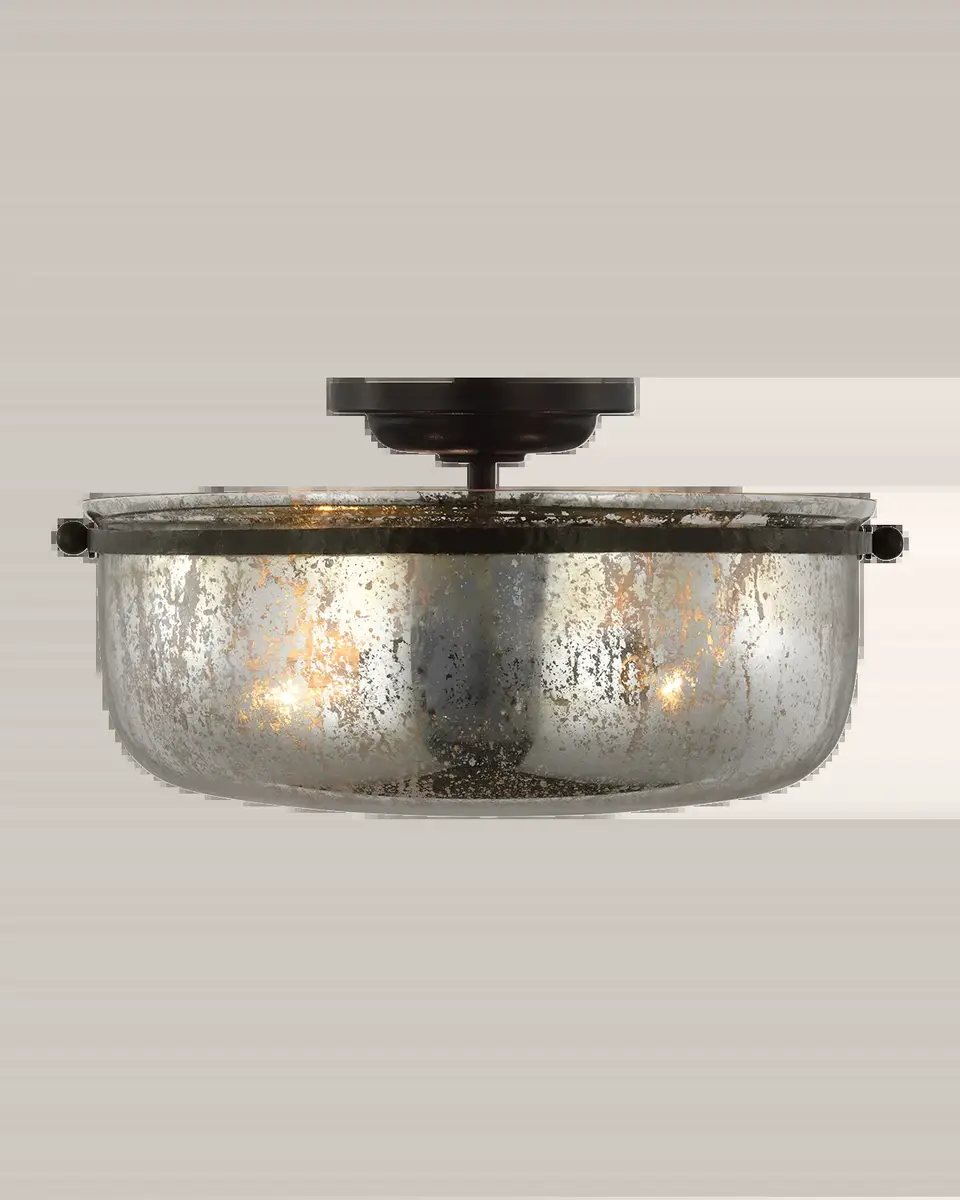 Visual Comfort Signature Lorford Medium Semi-Flush Mount by Chapman & Myers | Thumbnail 2 Visual Comfort Signature Lorford Medium Semi-Flush Mount by Chapman & Myers | Thumbnail 2