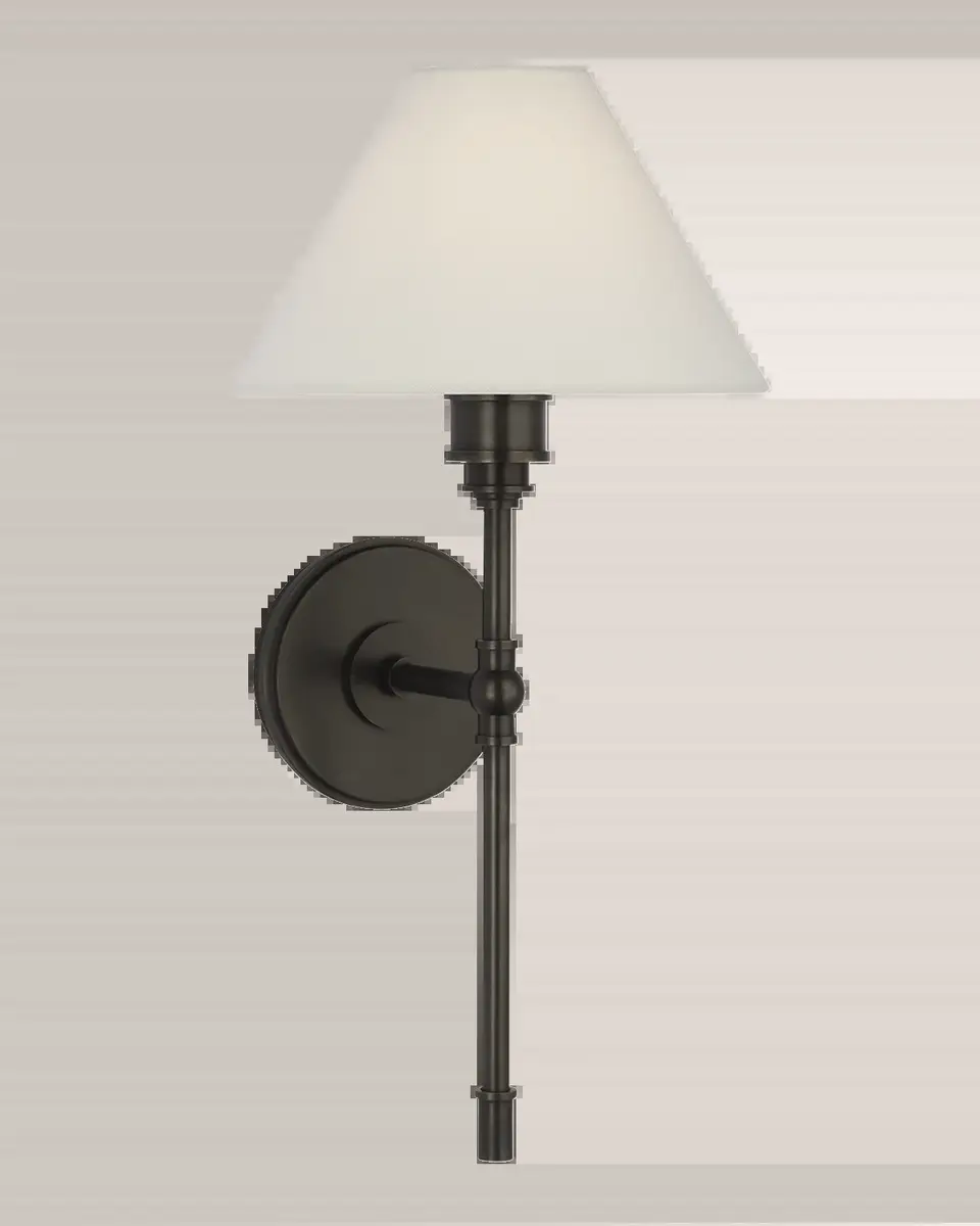Visual Comfort Signature Parington Tail Sconce With Linen Shade by Chapman & Myers | Thumbnail 2 Visual Comfort Signature Parington Tail Sconce With Linen Shade by Chapman & Myers | Thumbnail 2