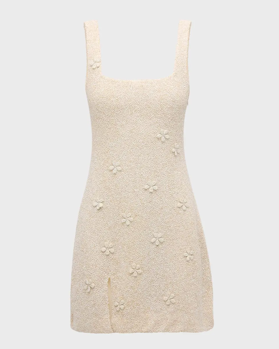 Staud Le Sable Beaded Square-Neck Mini Dress | Thumbnail 2 Staud Le Sable Beaded Square-Neck Mini Dress | Thumbnail 2