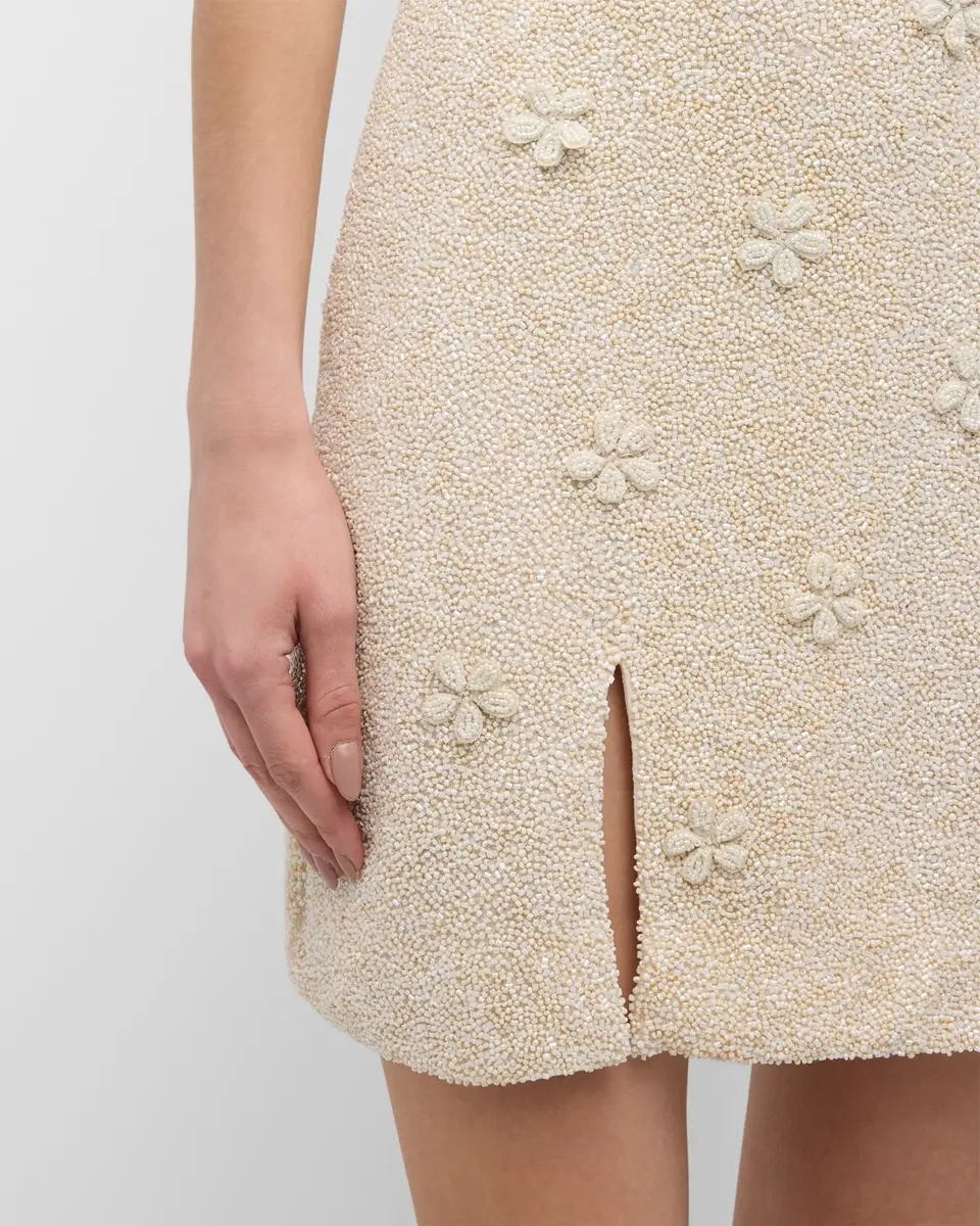 Staud Le Sable Beaded Square-Neck Mini Dress | Thumbnail 5 Staud Le Sable Beaded Square-Neck Mini Dress | Thumbnail 5