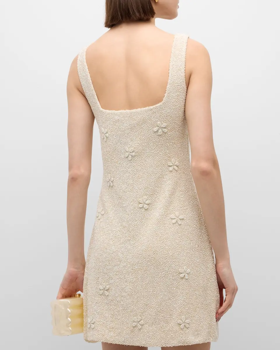 Staud Le Sable Beaded Square-Neck Mini Dress | Thumbnail 6 Staud Le Sable Beaded Square-Neck Mini Dress | Thumbnail 6
