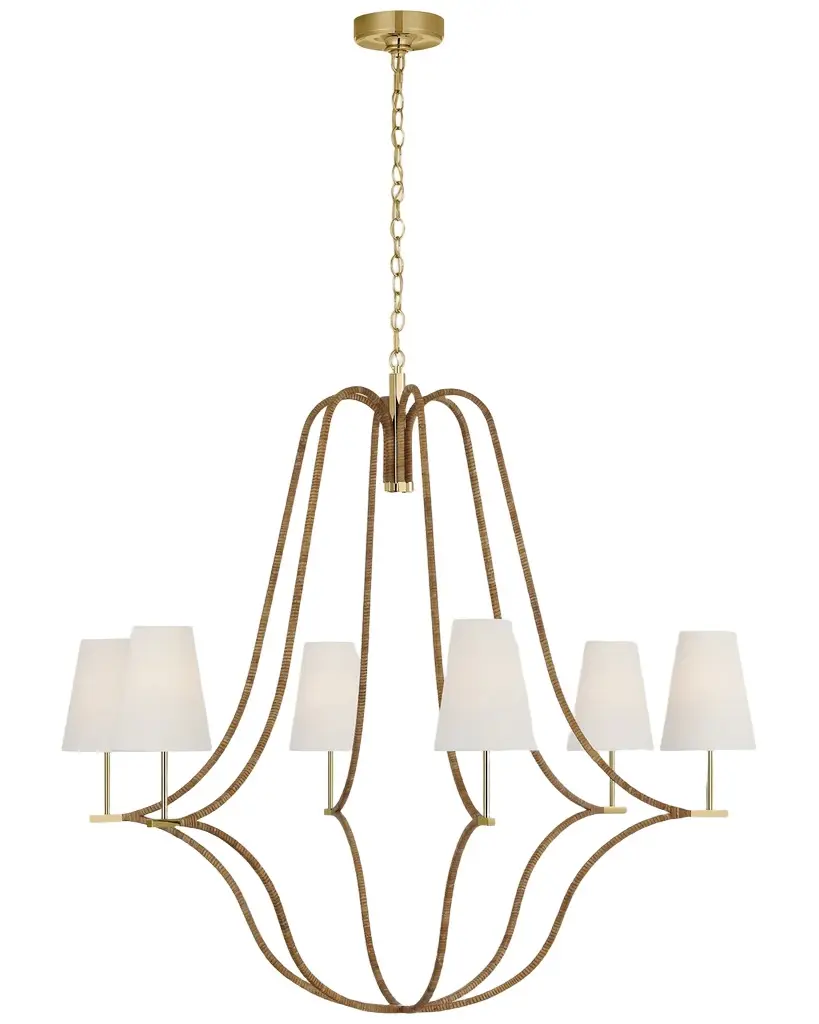 Visual Comfort Signature Biscayne 46" 6-Light Extra-Large Wrapped Chandelier by Chapman & Myers