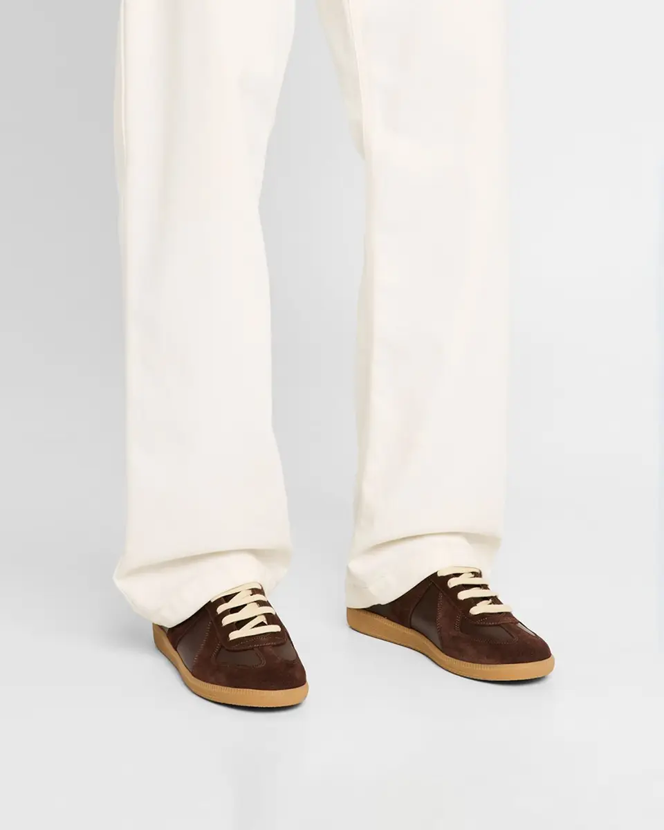 Maison Margiela Men's Replica Leather Low-Top Sneakers | Thumbnail 2