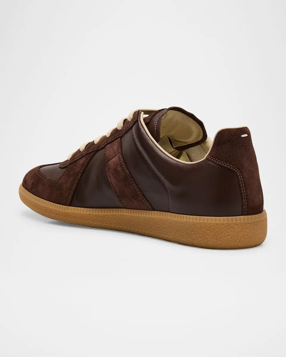 Maison Margiela Men's Replica Leather Low-Top Sneakers | Thumbnail 4