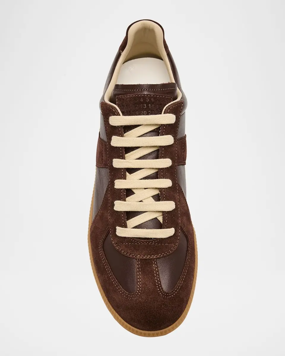 Maison Margiela Men's Replica Leather Low-Top Sneakers | Thumbnail 5