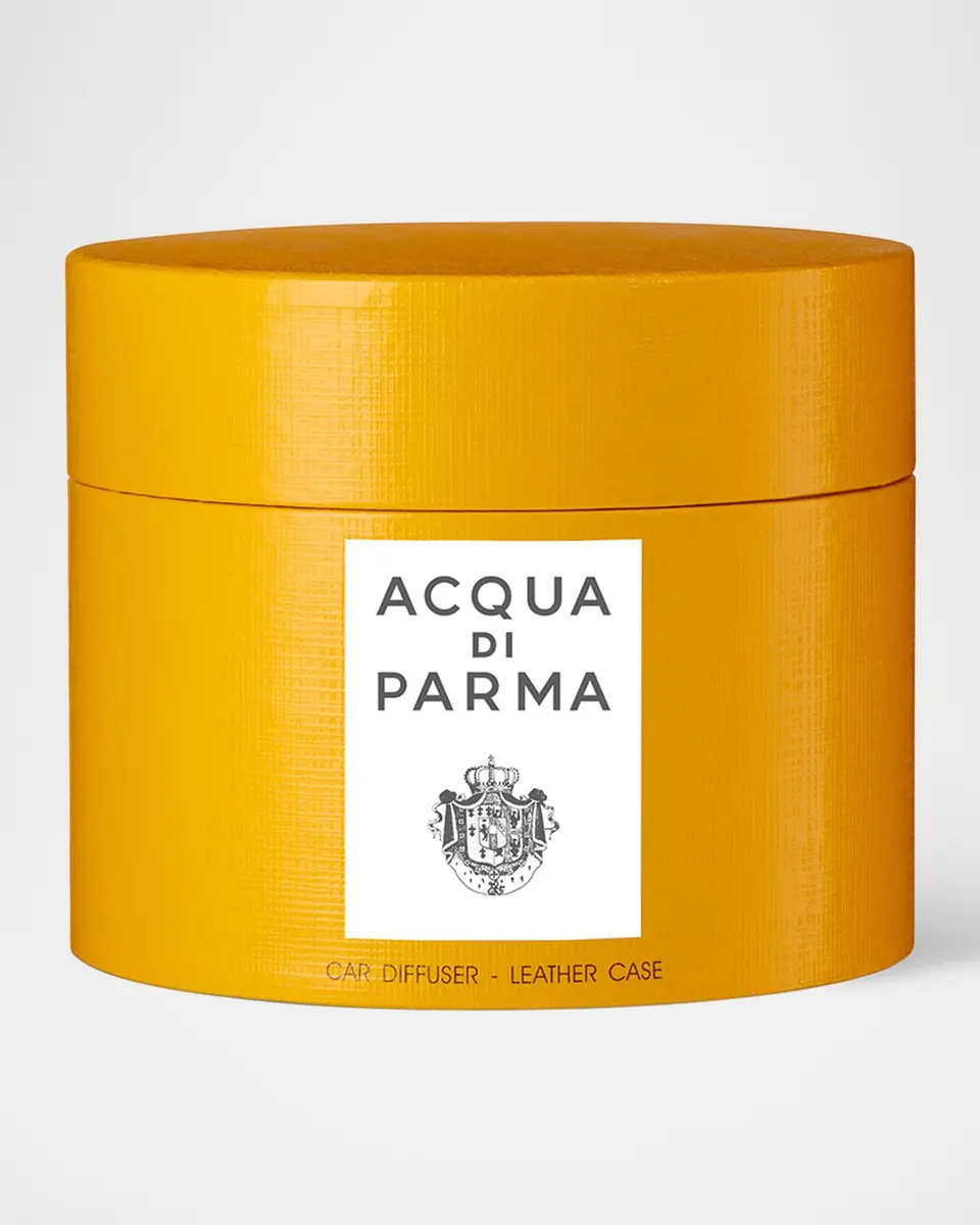 Acqua di Parma Dark Brown Leather and Azure Car Diffuser Case | Thumbnail 3 Acqua di Parma Dark Brown Leather and Azure Car Diffuser Case | Thumbnail 3