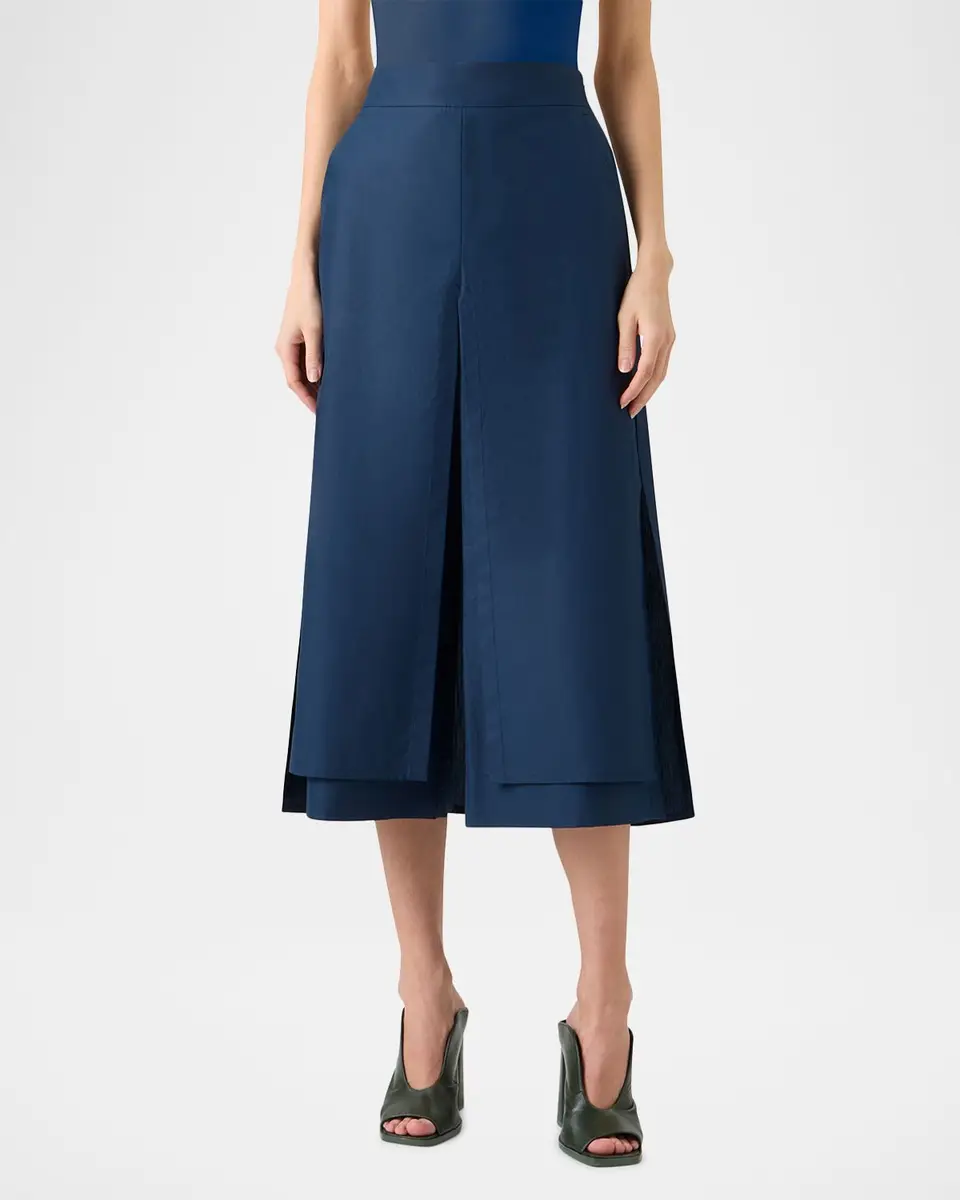 Akris Chiyoko Cotton Poplin Double-Layer Pants | Thumbnail 4 Akris Chiyoko Cotton Poplin Double-Layer Pants | Thumbnail 4