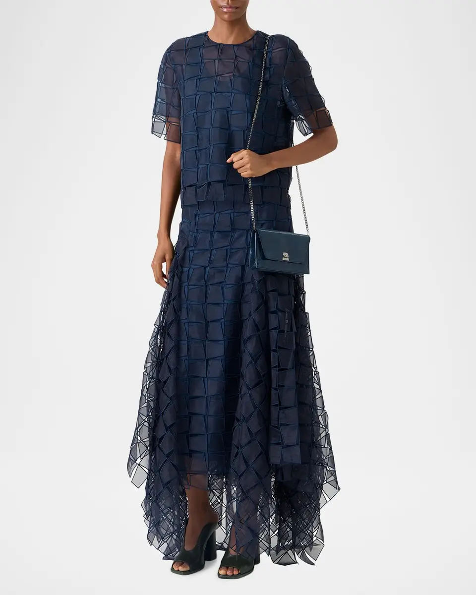 Akris Trapezoid Embroidered Organza Blouse | Thumbnail 2 Akris Trapezoid Embroidered Organza Blouse | Thumbnail 2