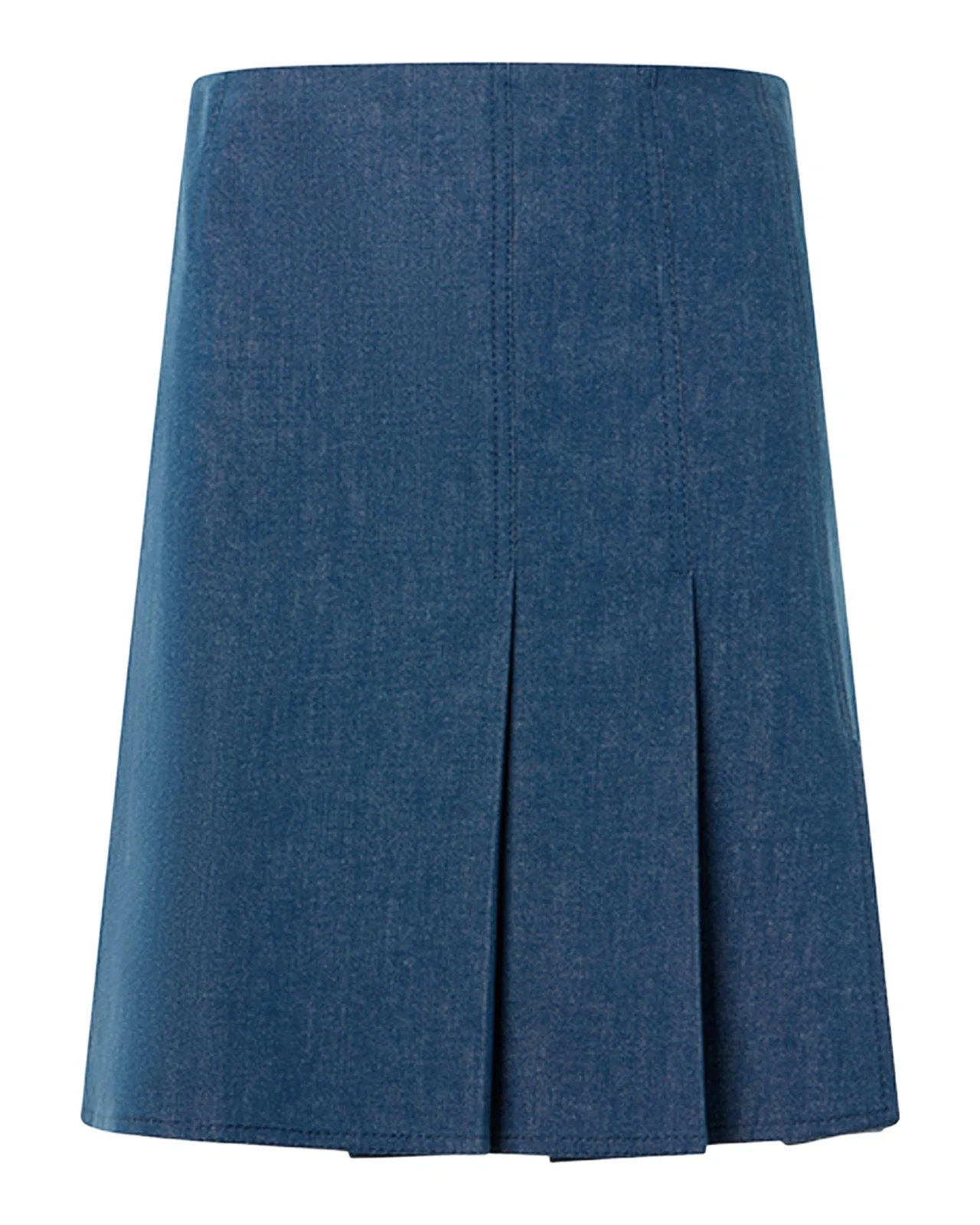 Half-Pleated Stretch Denim Skirt Half-Pleated Stretch Denim Skirt