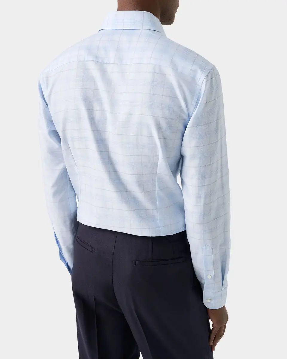 Eton Men's Elevated Check Cotton Linen Contemporary-Fit Dress Shirt | Thumbnail 3 Eton Men's Elevated Check Cotton Linen Contemporary-Fit Dress Shirt | Thumbnail 3