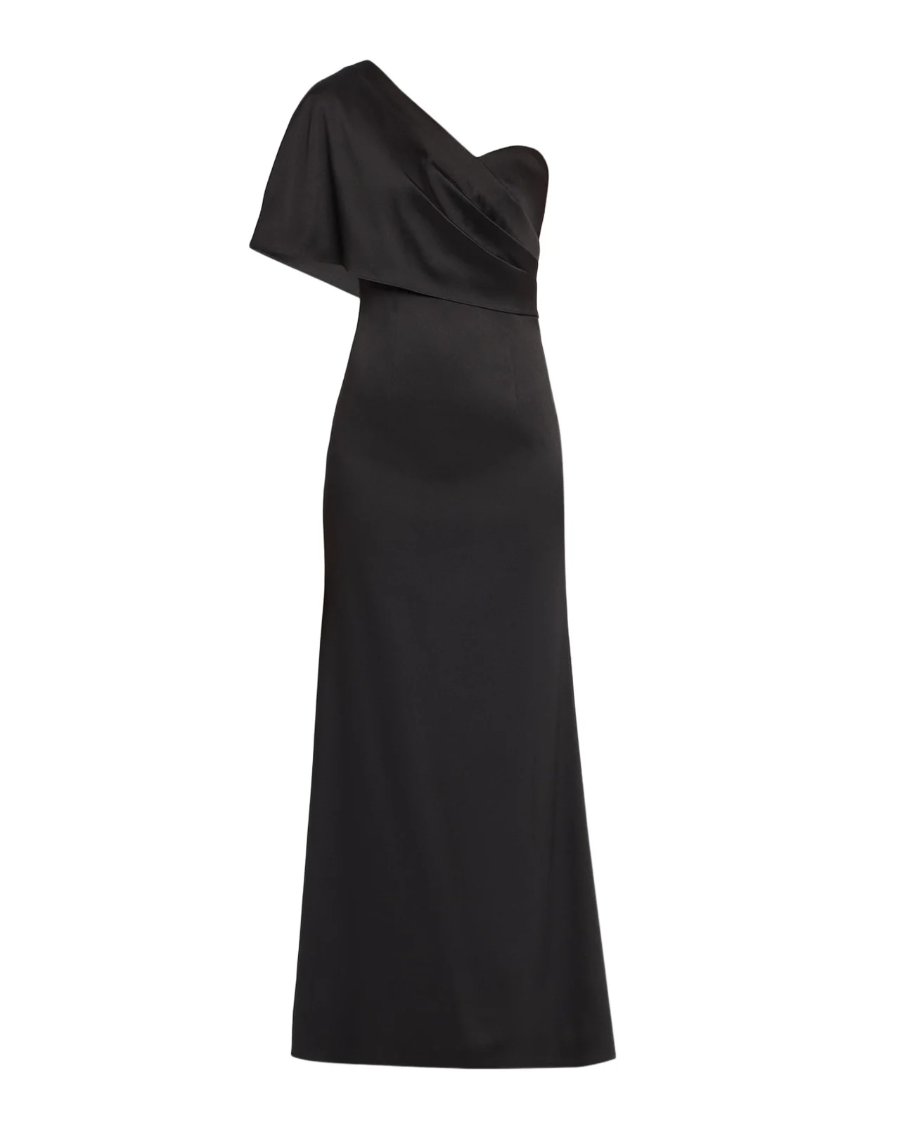 Draped One-Shoulder Stretch Mikado Gown Draped One-Shoulder Stretch Mikado Gown