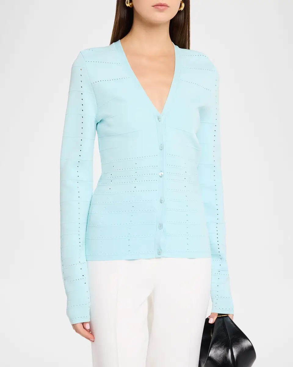 Ramy Brook Astra Pointelle-Knit Cardigan | Thumbnail 4
