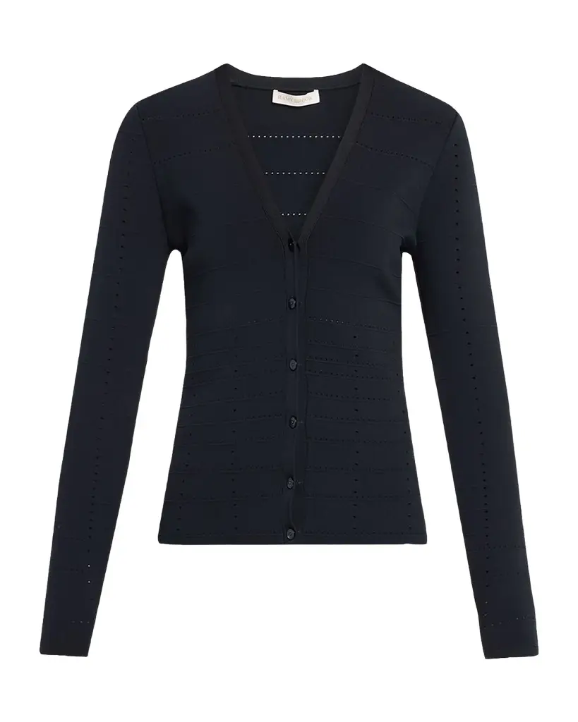 Ramy Brook Astra Pointelle-Knit Cardigan | Image 1 Ramy Brook Astra Pointelle-Knit Cardigan | Image 1