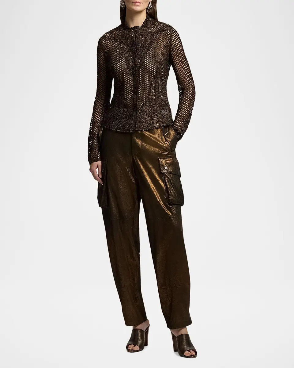 Ralph Lauren Collection Wes Foiled Lamb-Suede Jacket | Thumbnail 2 Ralph Lauren Collection Wes Foiled Lamb-Suede Jacket | Thumbnail 2
