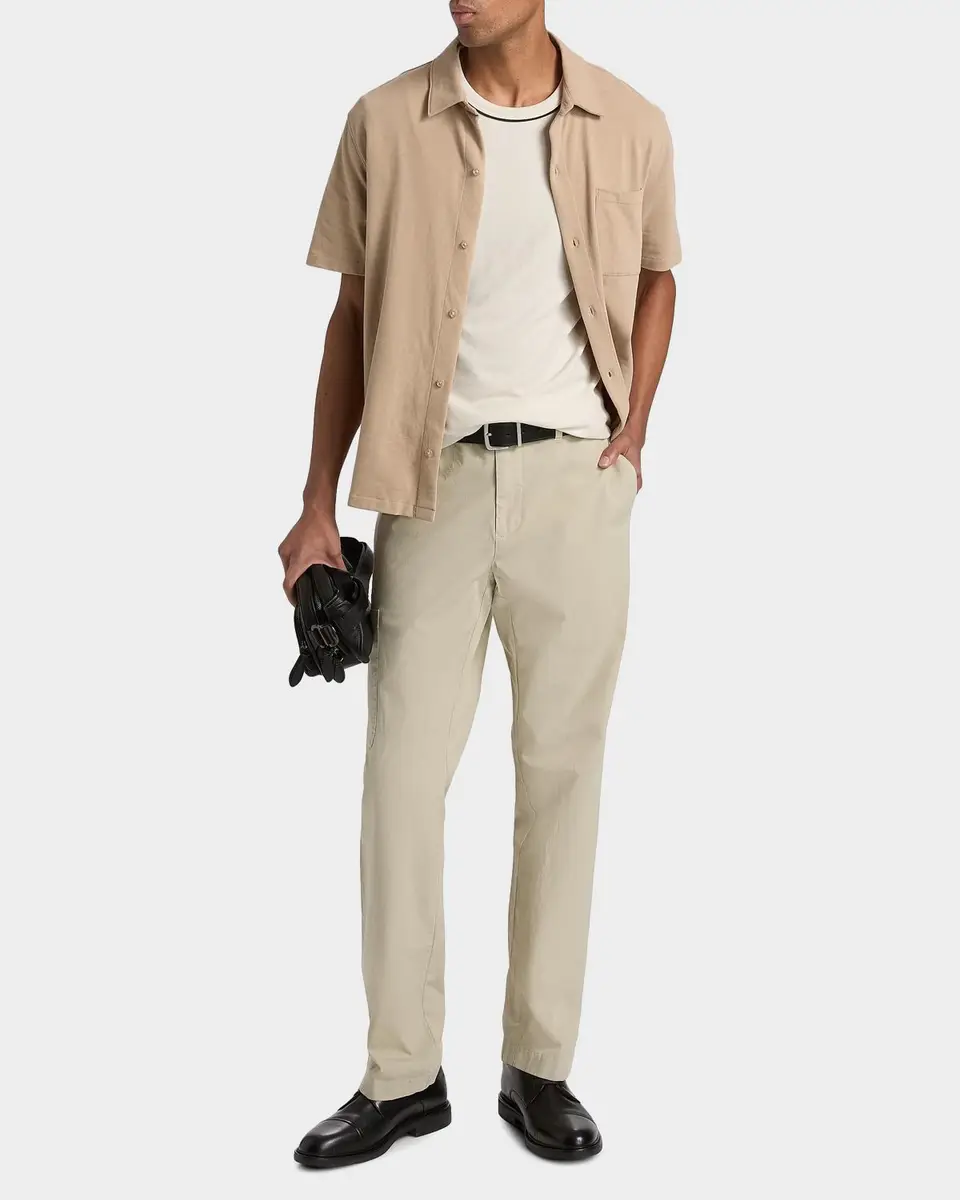 Vince Men's Sueded Jersey Button-Down Shirt | Thumbnail 2