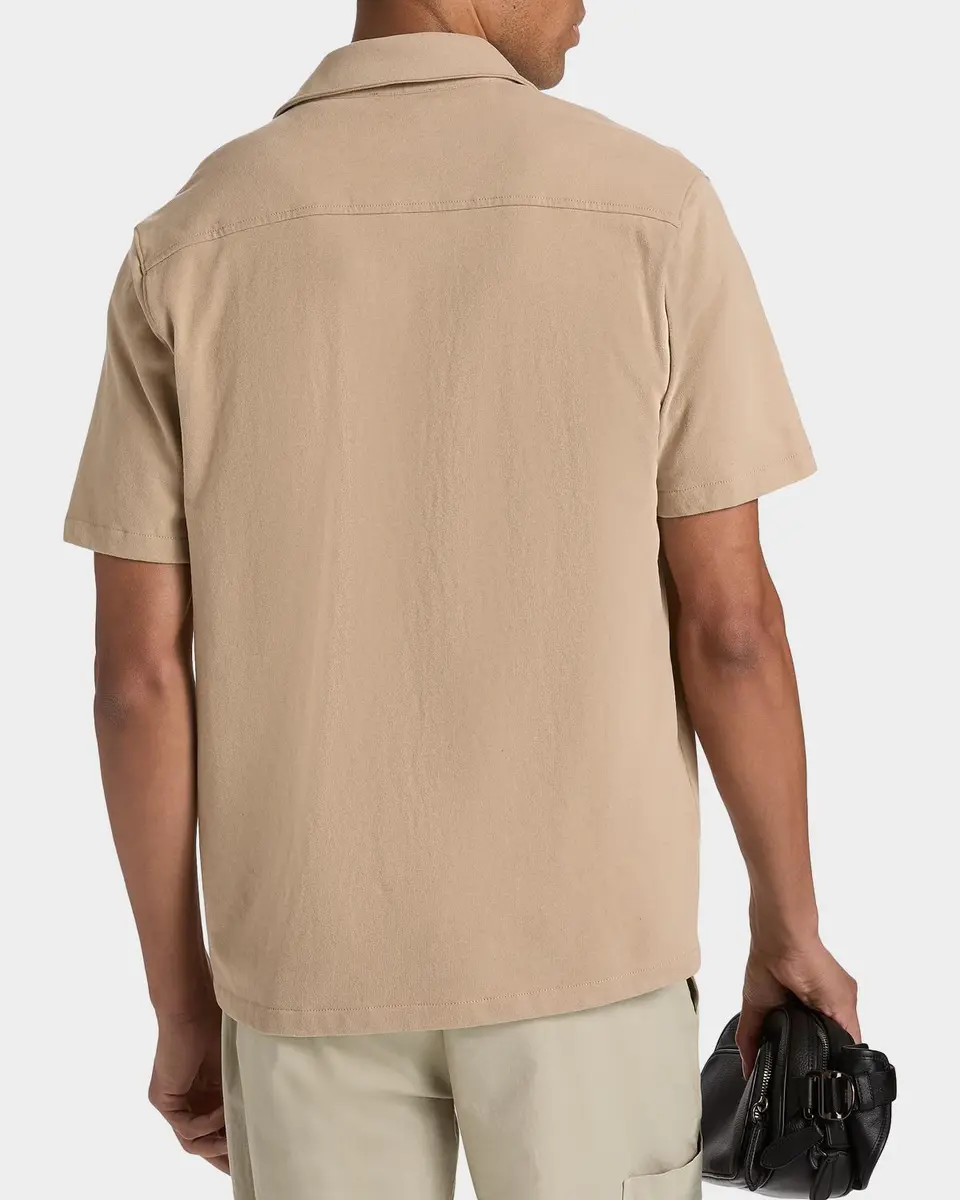 Vince Men's Sueded Jersey Button-Down Shirt | Thumbnail 3