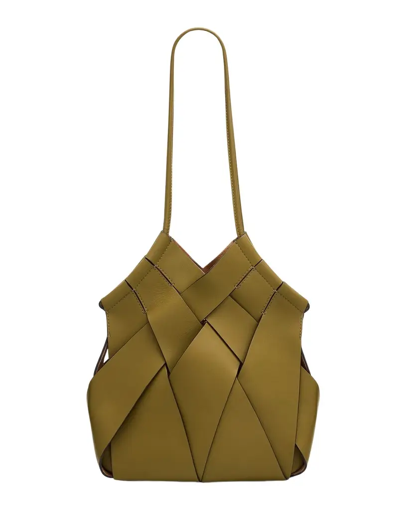 Charlotte Woven Leather Shoulder Bag
