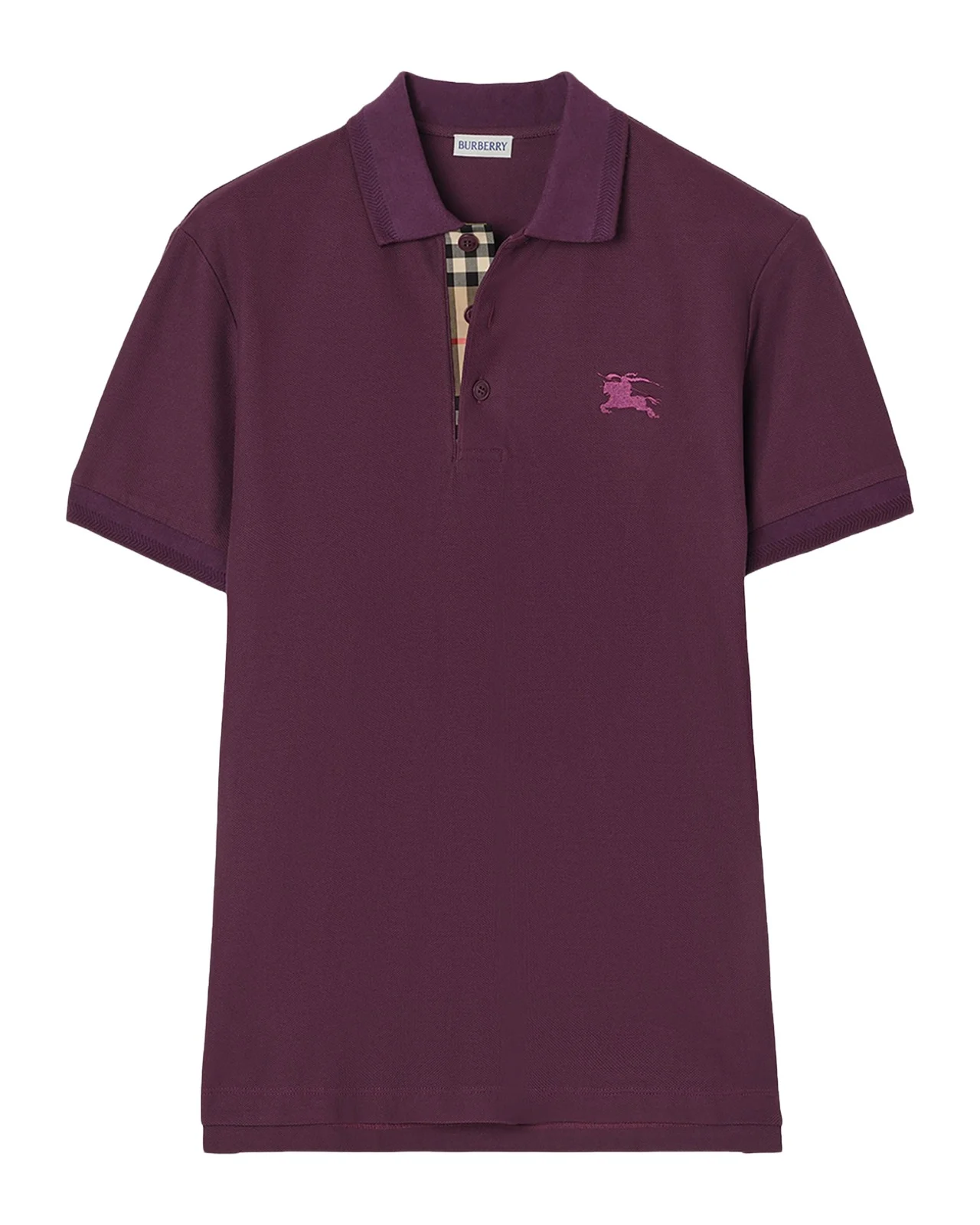 Burberry Men's Eddie Check-Placket Cotton Polo Shirt