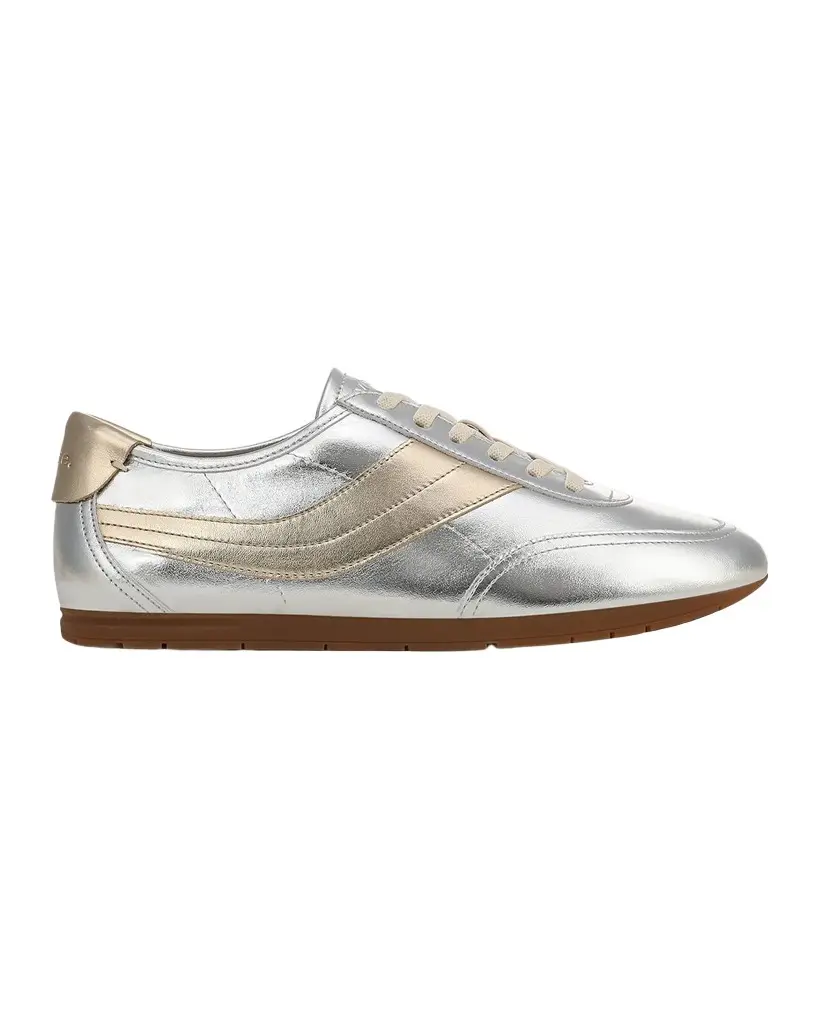 Vince LA Runner Metallic Leather Low-Top Sneakers | Image 1 Vince LA Runner Metallic Leather Low-Top Sneakers | Image 1