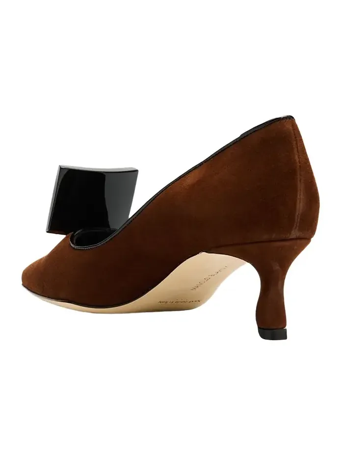 50mm Potoka Suede Pumps