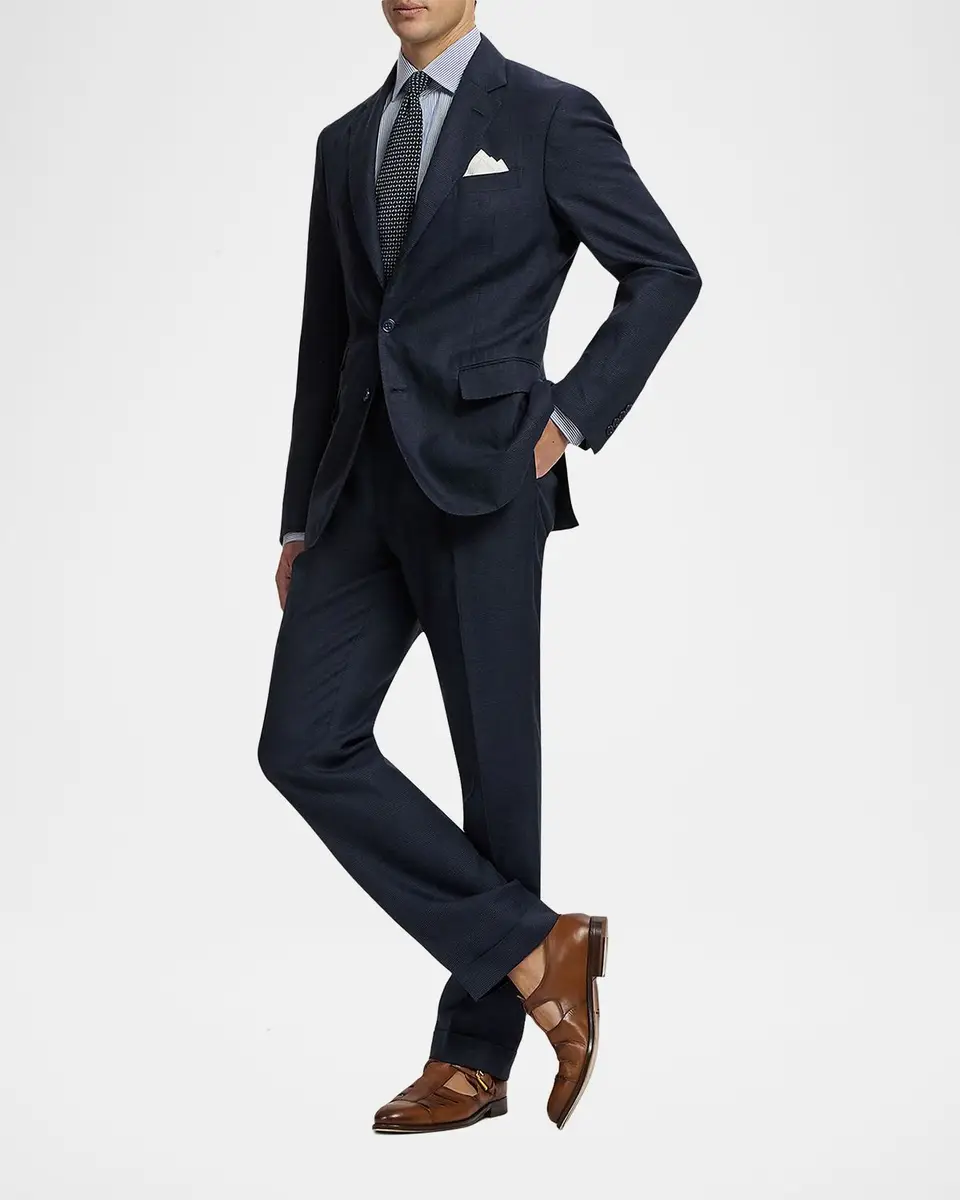 Ralph Lauren Purple Label Men's Kent Hand-Tailored Plaid Suit Jacket | Thumbnail 2 Ralph Lauren Purple Label Men's Kent Hand-Tailored Plaid Suit Jacket | Thumbnail 2