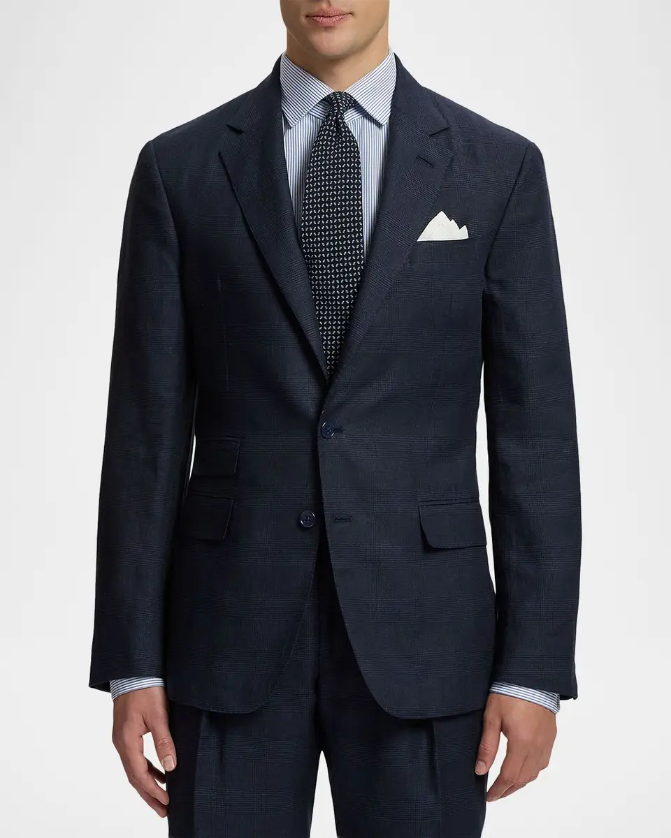 Ralph Lauren Purple Label Men's Kent Hand-Tailored Plaid Suit Jacket | Thumbnail 4 Ralph Lauren Purple Label Men's Kent Hand-Tailored Plaid Suit Jacket | Thumbnail 4
