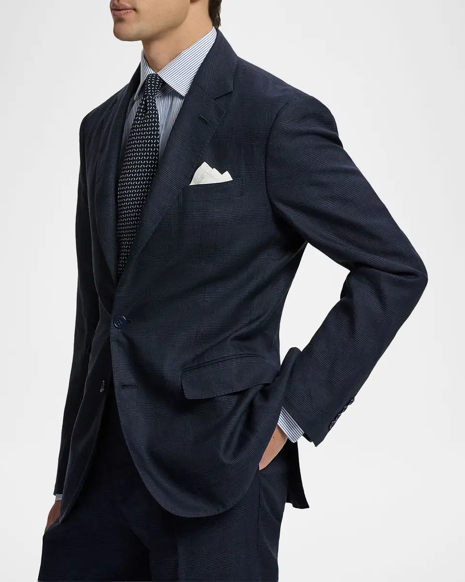 Ralph Lauren Purple Label Men's Kent Hand-Tailored Plaid Suit Jacket | Thumbnail 6 Ralph Lauren Purple Label Men's Kent Hand-Tailored Plaid Suit Jacket | Thumbnail 6