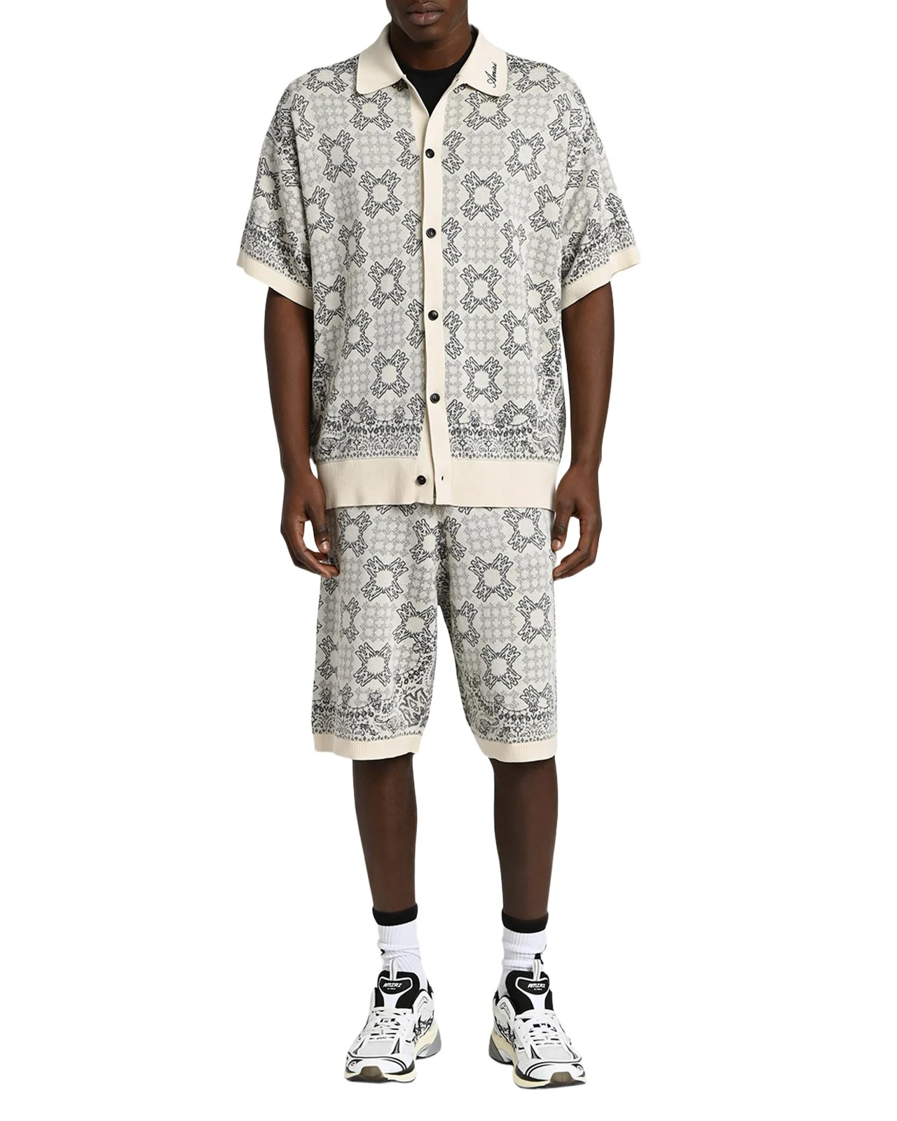 Men's MA Quad Check Knit Short-Sleeve Shirt Men's MA Quad Check Knit Short-Sleeve Shirt