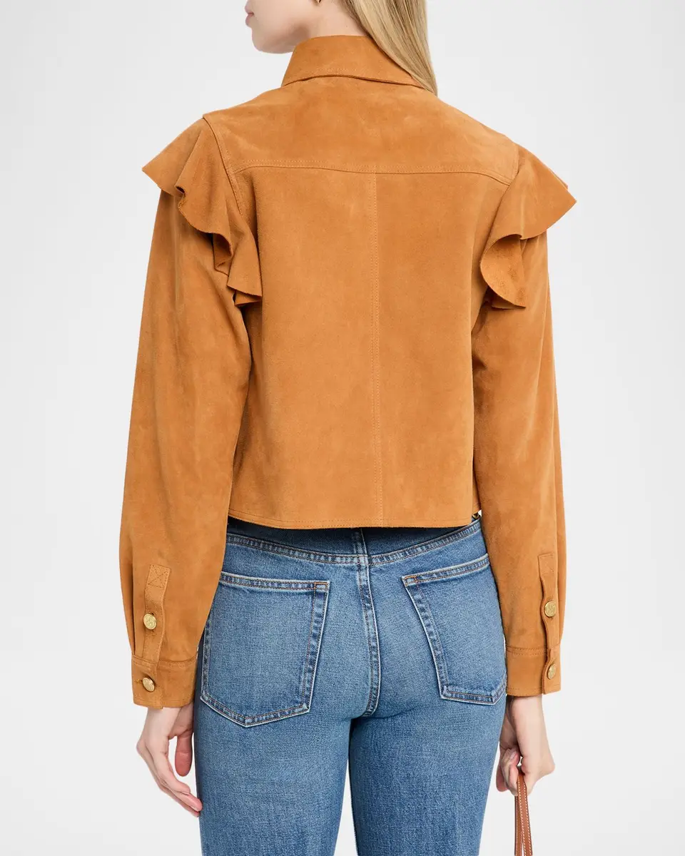 Ulla Johnson Matilde Ruffle Suede Jacket | Thumbnail 3 Ulla Johnson Matilde Ruffle Suede Jacket | Thumbnail 3