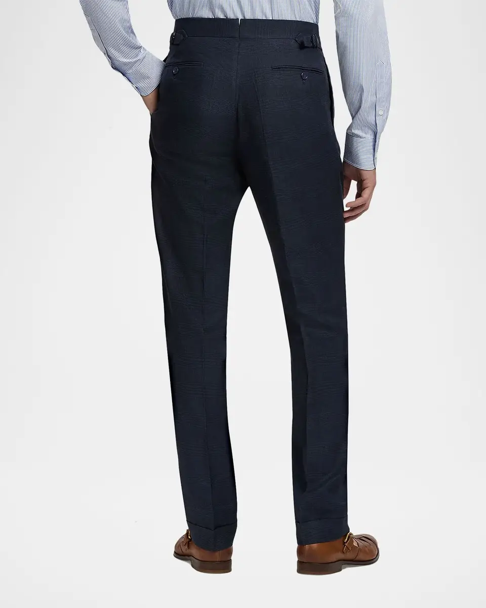 Ralph Lauren Purple Label Men's Gregory Hand-Tailored Plaid Trousers | Thumbnail 3 Ralph Lauren Purple Label Men's Gregory Hand-Tailored Plaid Trousers | Thumbnail 3