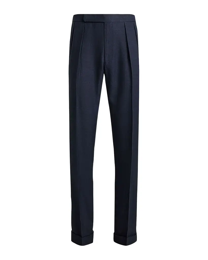 Ralph Lauren Purple Label Men's Gregory Hand-Tailored Plaid Trousers | Image 1 Ralph Lauren Purple Label Men's Gregory Hand-Tailored Plaid Trousers | Image 1