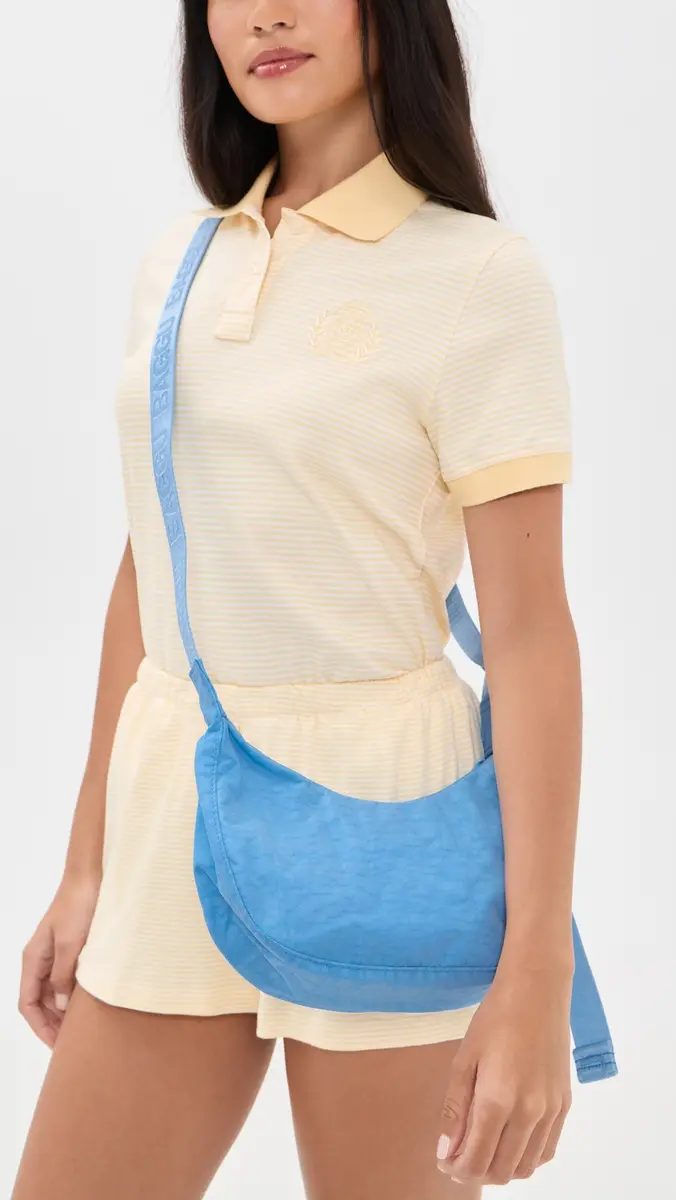BAGGU Small Nylon Crescent Shoulder Bag | Thumbnail 3 BAGGU Small Nylon Crescent Shoulder Bag | Thumbnail 3
