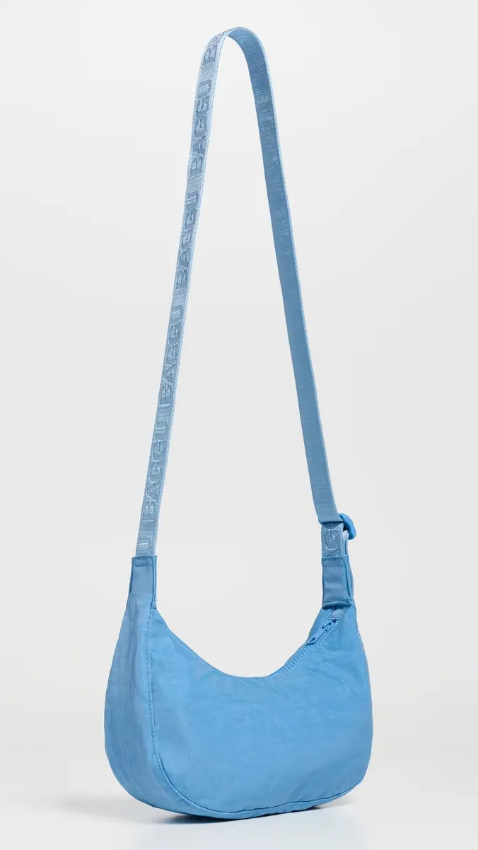 BAGGU Small Nylon Crescent Shoulder Bag | Thumbnail 4 BAGGU Small Nylon Crescent Shoulder Bag | Thumbnail 4