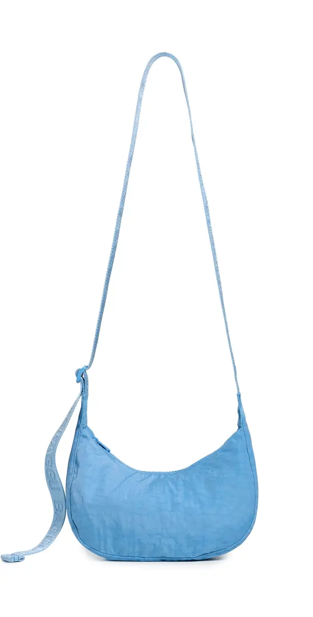 BAGGU Small Nylon Crescent Shoulder Bag Piscine | Image 1 BAGGU Small Nylon Crescent Shoulder Bag Piscine | Image 1