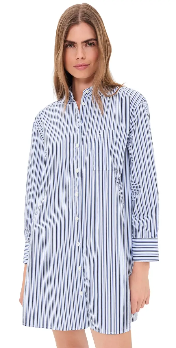 Alex Mill Kelly Shirt Dress Blue Multi tripe | Image 1 Alex Mill Kelly Shirt Dress Blue Multi tripe | Image 1