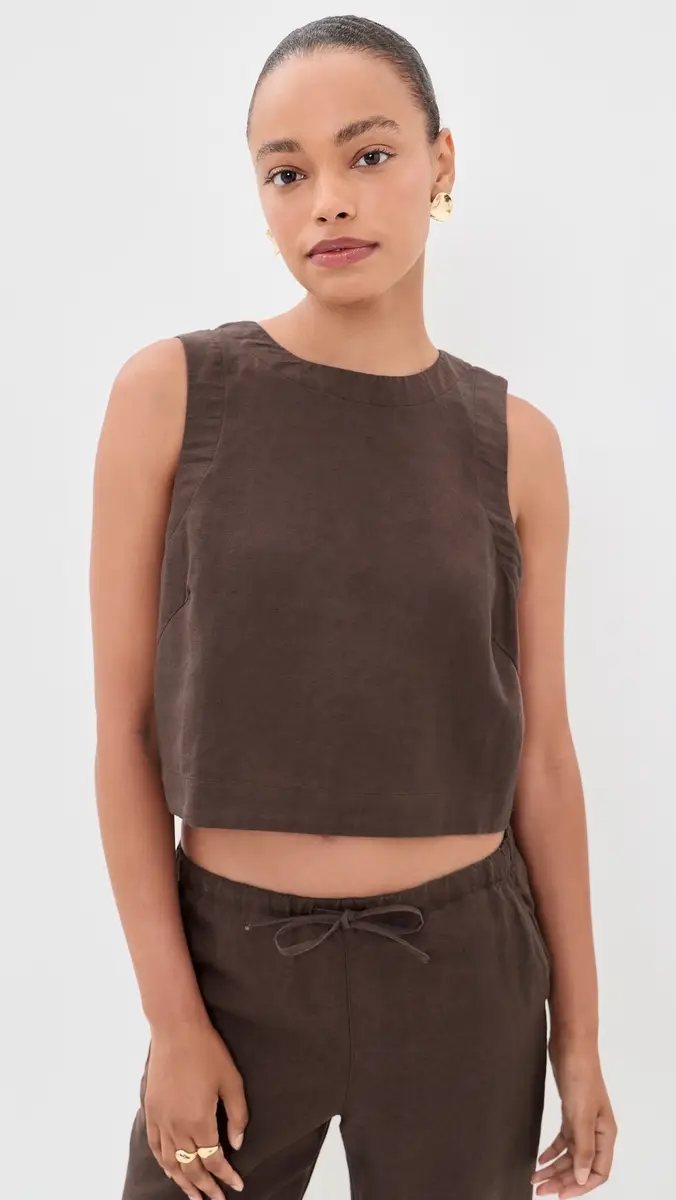 Marine Layer Quinn Linen Tank | Thumbnail 2 Marine Layer Quinn Linen Tank | Thumbnail 2