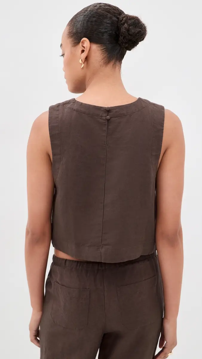 Marine Layer Quinn Linen Tank | Thumbnail 3 Marine Layer Quinn Linen Tank | Thumbnail 3